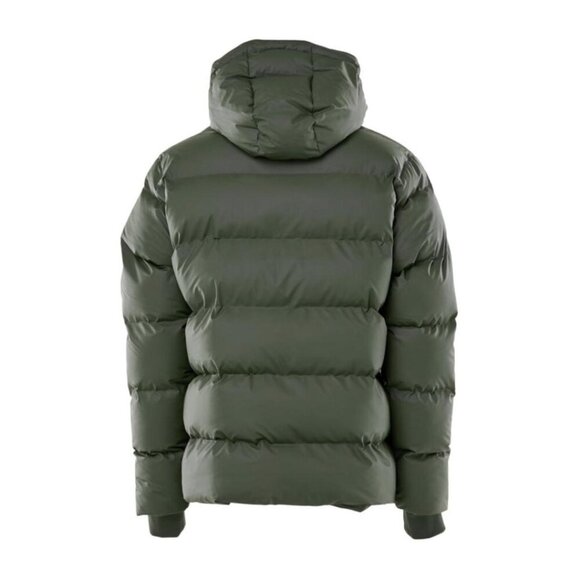 Rains Puffer Down Jacket Waterproof Vegan Unisex Green - Picture 4 of 13
